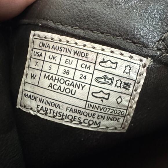 Earth Shoes “Lina Austin Wide” Leather Booties – Size 7W (EU 38 - Picture 5 of 8